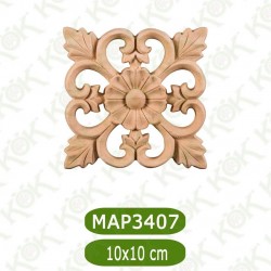 MAP-3407-10*10*1 Ahşap Oyma Aplik